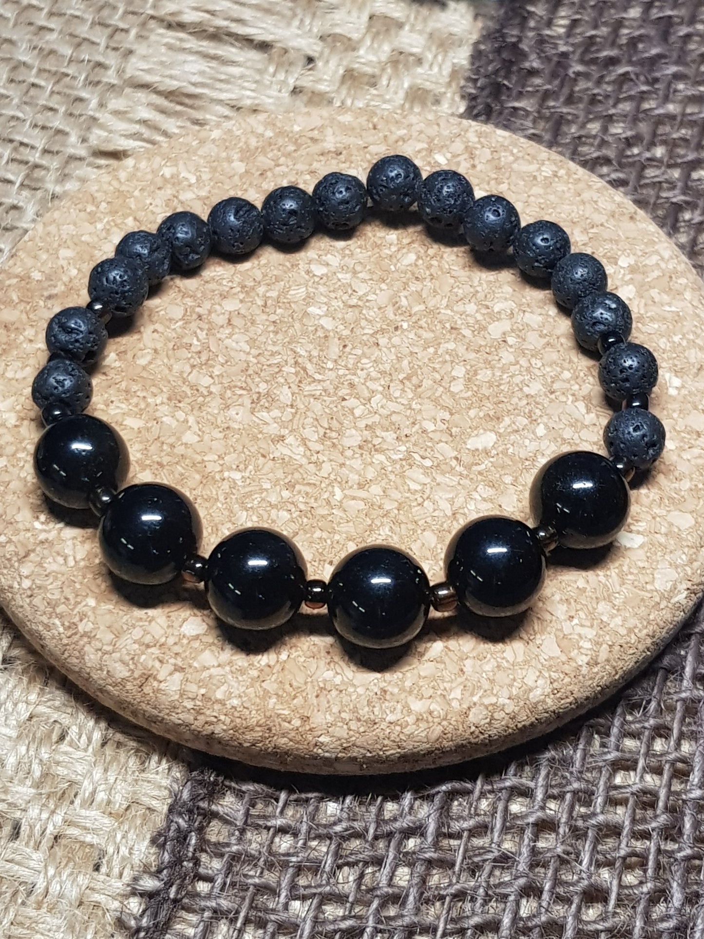 Bracelet Obsidienne Naturelle - Protection, Vérité