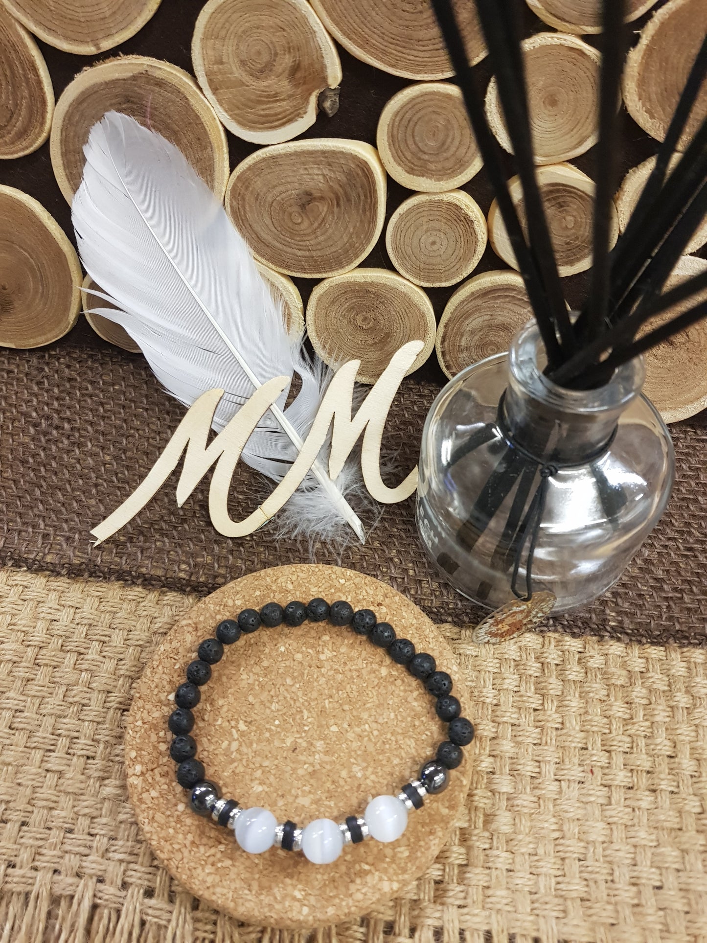 April Birthstone Bracelet - Selenite