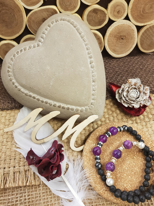 Bracelets Duo "Âmes Alignées" - Améthyste