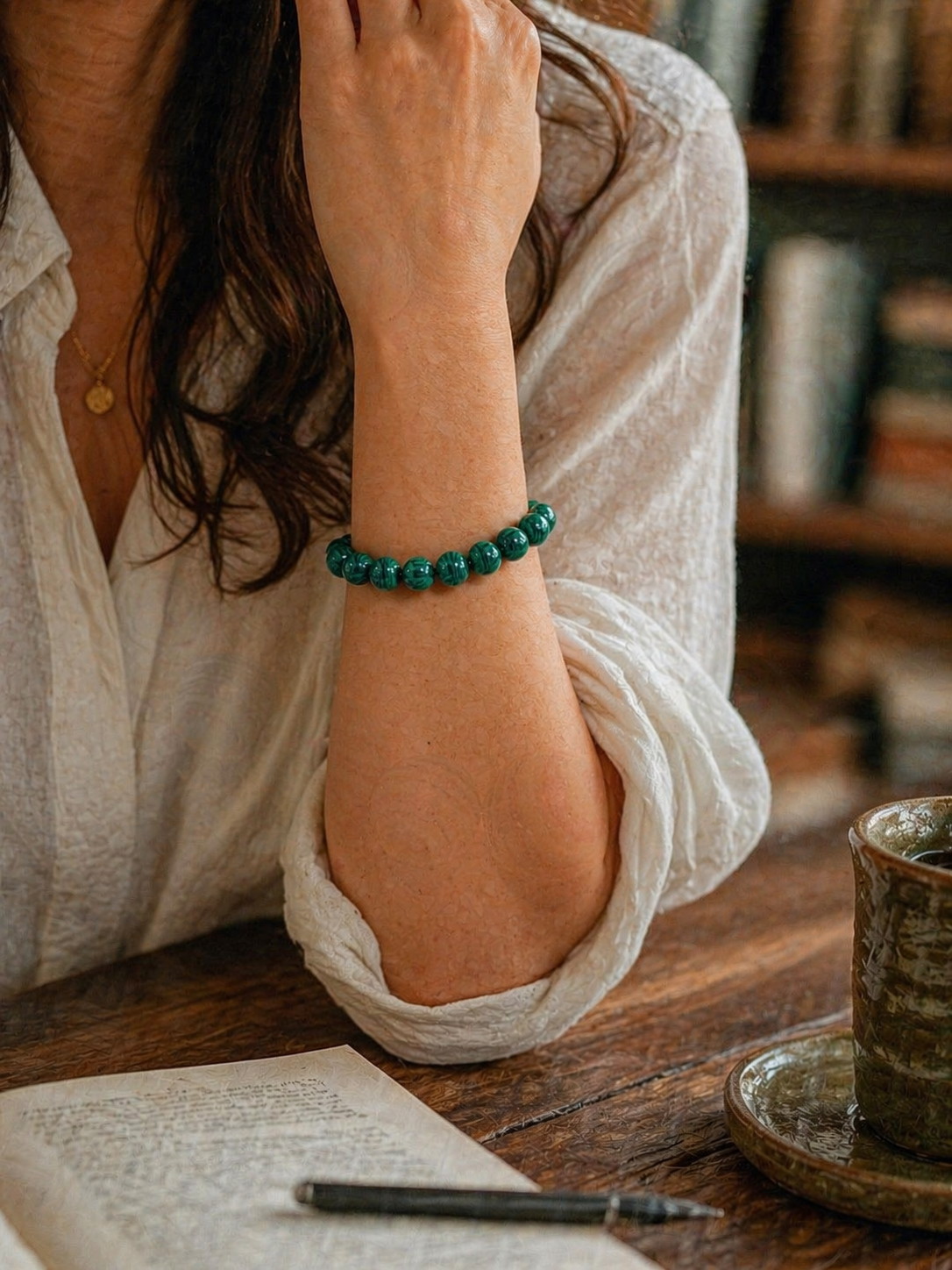 Bracelet Malachite Naturelle - Transformation, Libération