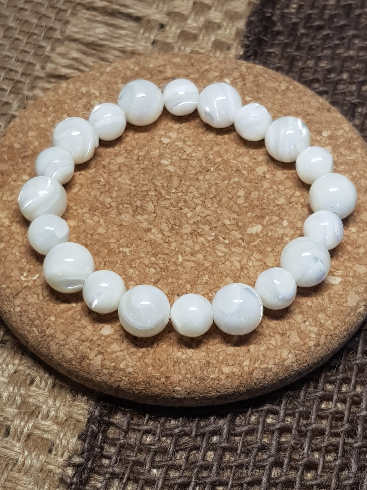 Bracelet Perle de Coquillage Naturel - Douceur, Féminité