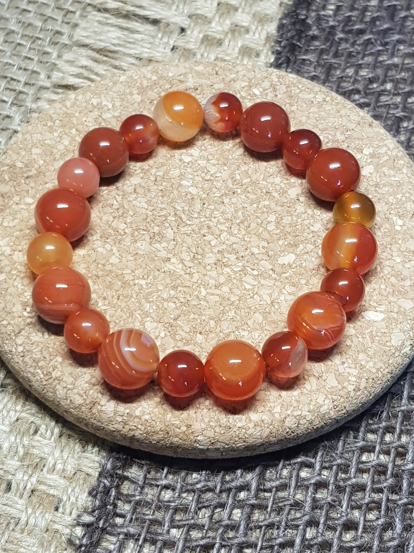 Bracelet La Cornaline Naturelle - Vitalité, Créativité