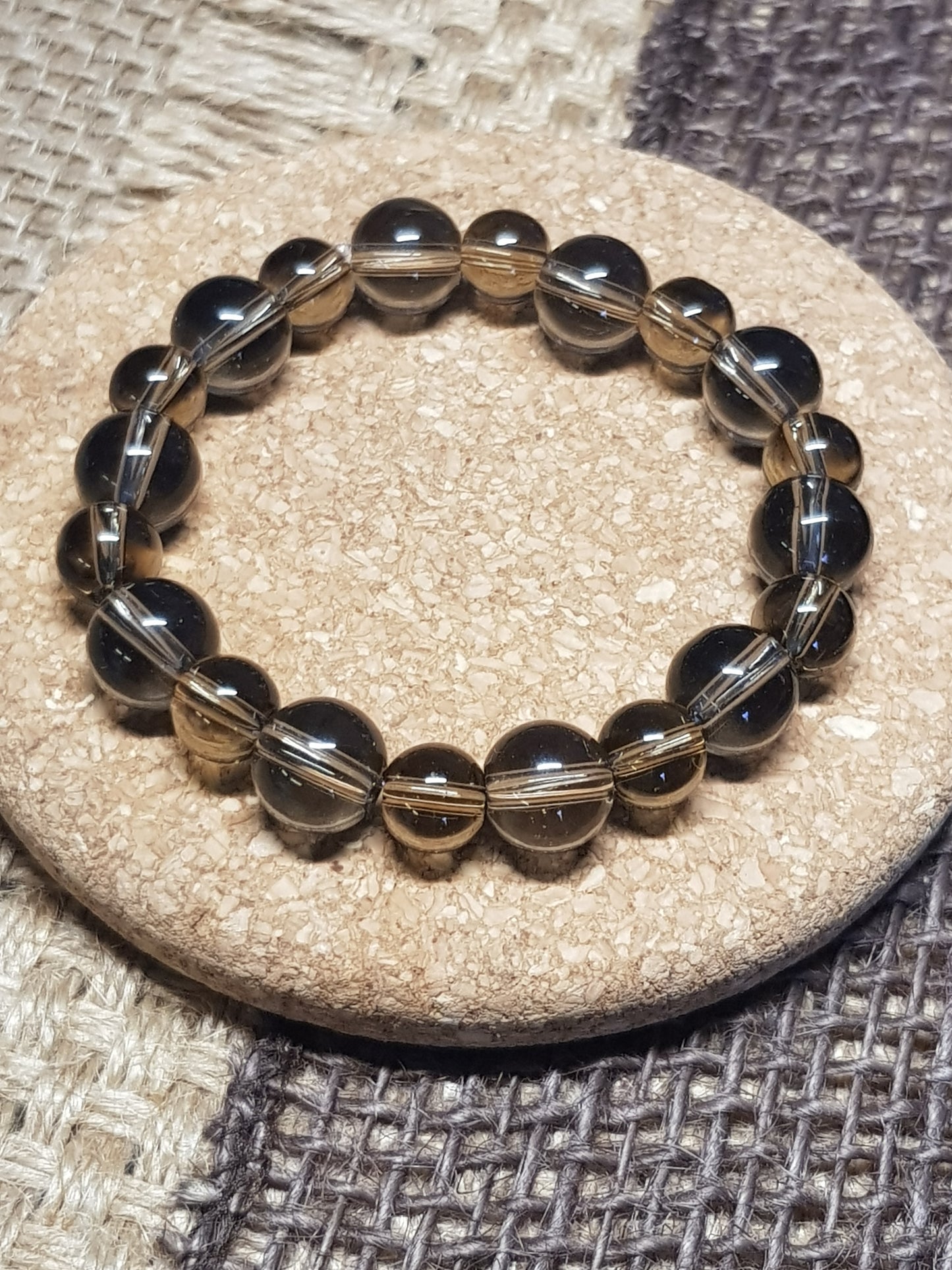 Bracelet Quartz Fumé Naturel - Libération, Ancrage