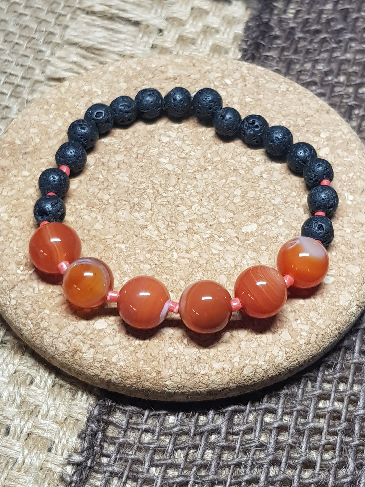 Bracelet La Cornaline Naturelle - Vitalité, Créativité