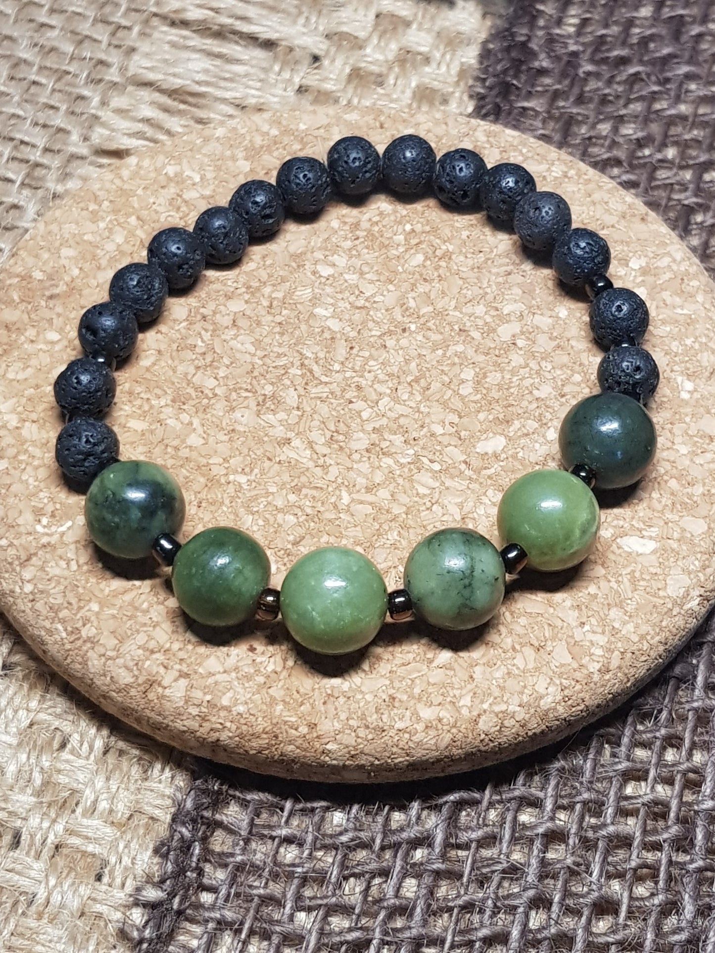 Bracelet Jadéite  Naturelle  - Sagesse, Equilibre