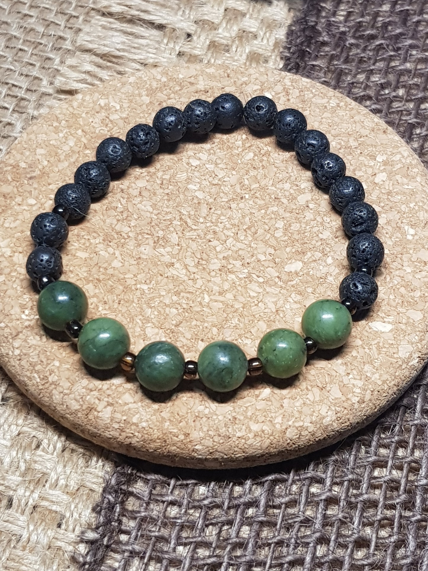 Bracelet Jadéite  Naturelle  - Sagesse, Equilibre