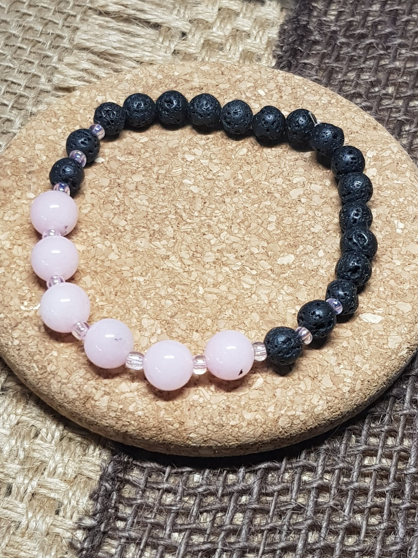 Bracelet Opale Rose Naturelle - Douceur, Guérison