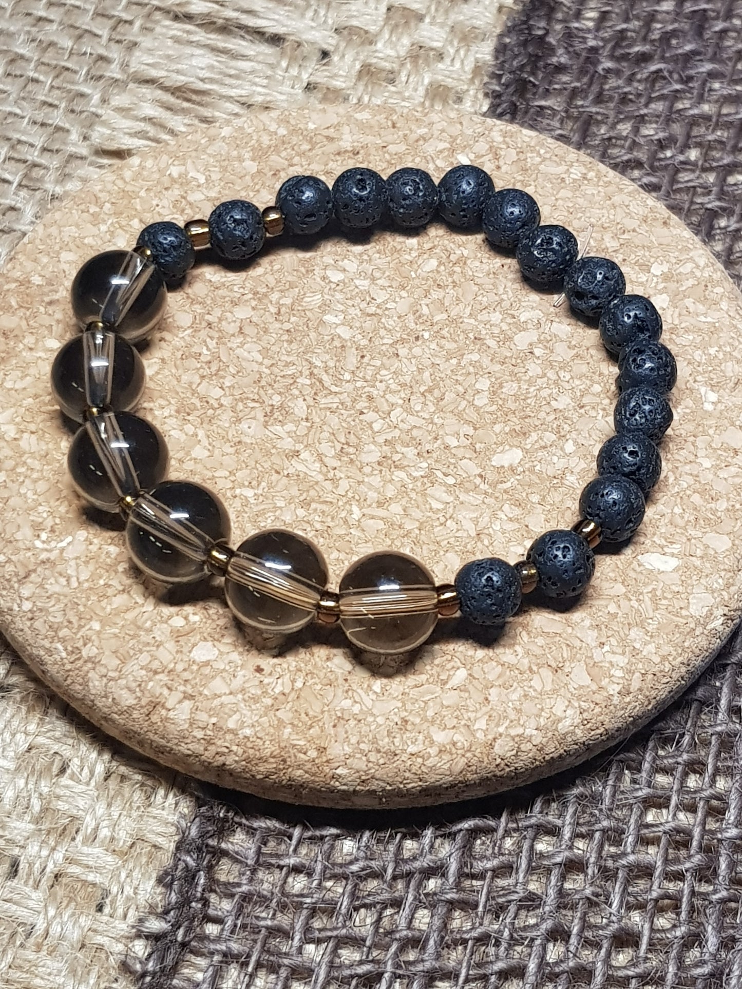Bracelet Quartz Fumé Naturel - Libération, Ancrage