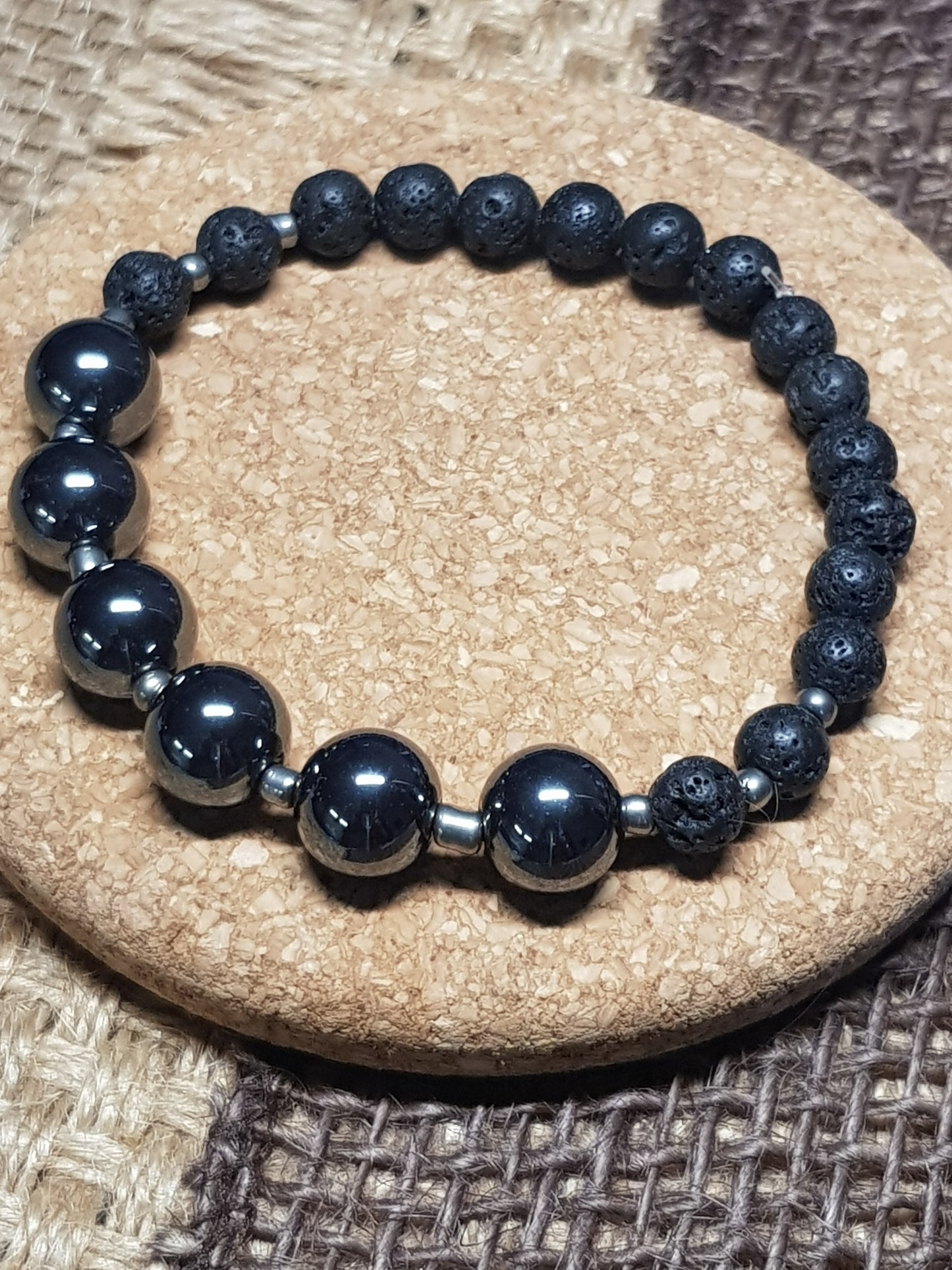 Bracelet Hématite Naturelle - Ancrage, Stabilité