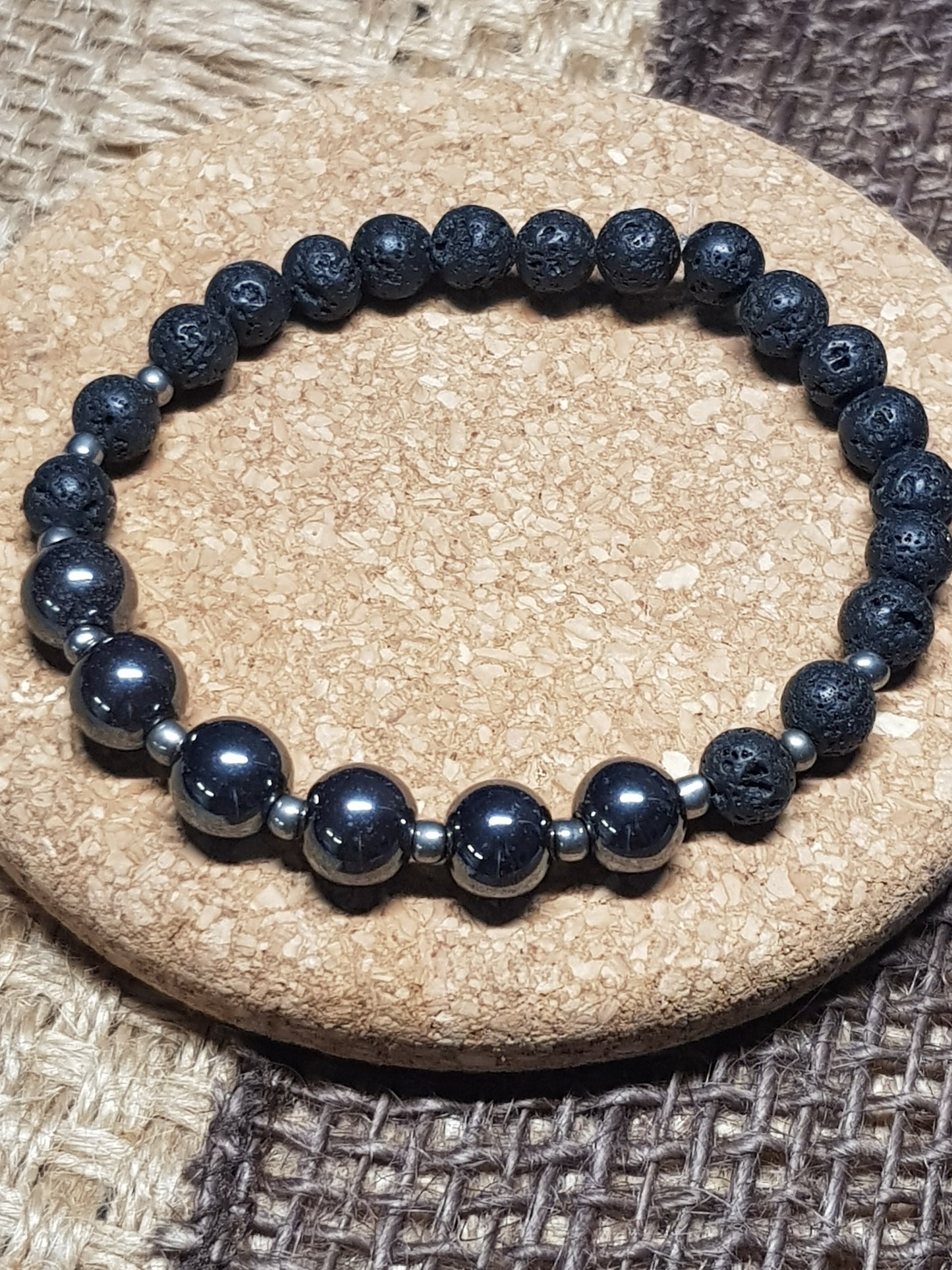 Bracelet Hématite Naturelle - Ancrage, Stabilité