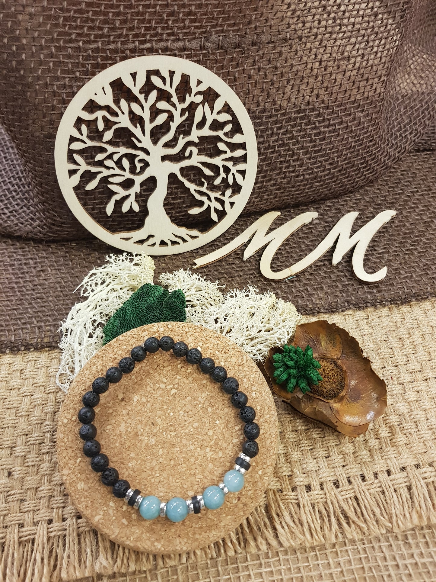 Bracelet de Naissance de Mars - L'Aigue Marine