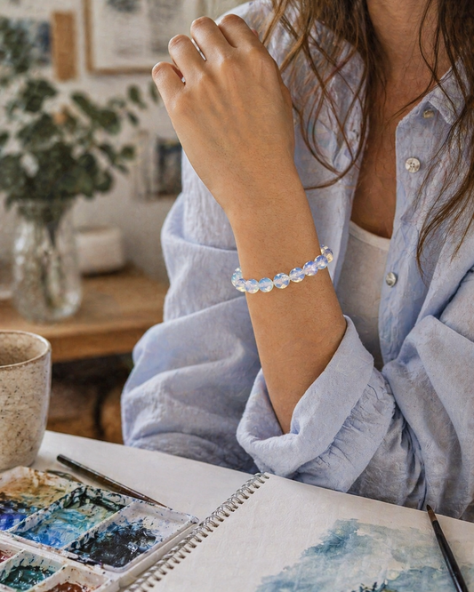 Bracelet Opaline Naturelle - Sérénité, Douceur