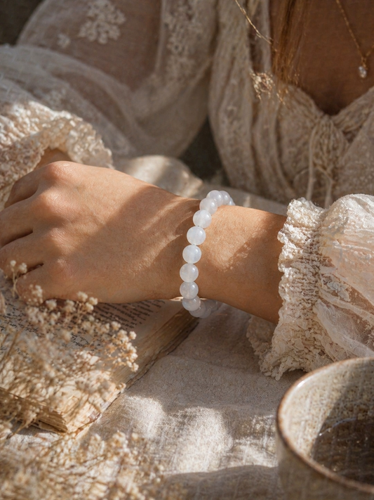 Bracelet Pierre de Lune Naturelle - Intuition, Emotion