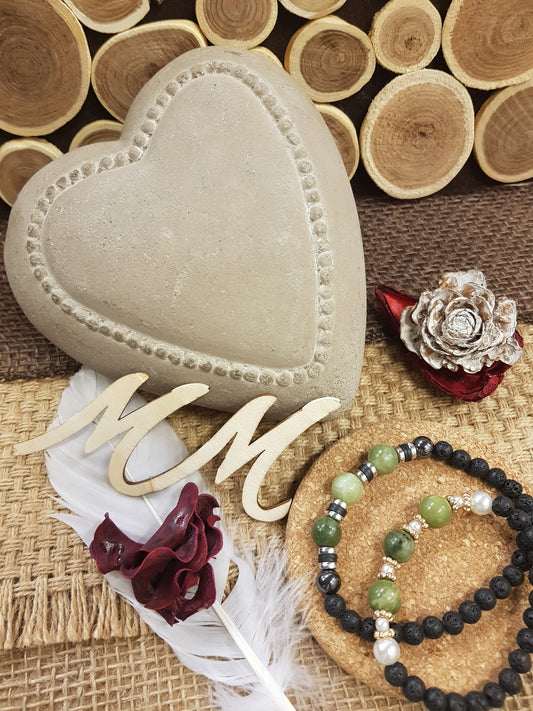 Bracelet Duo "Alliance Sacrée" - la Jadéite