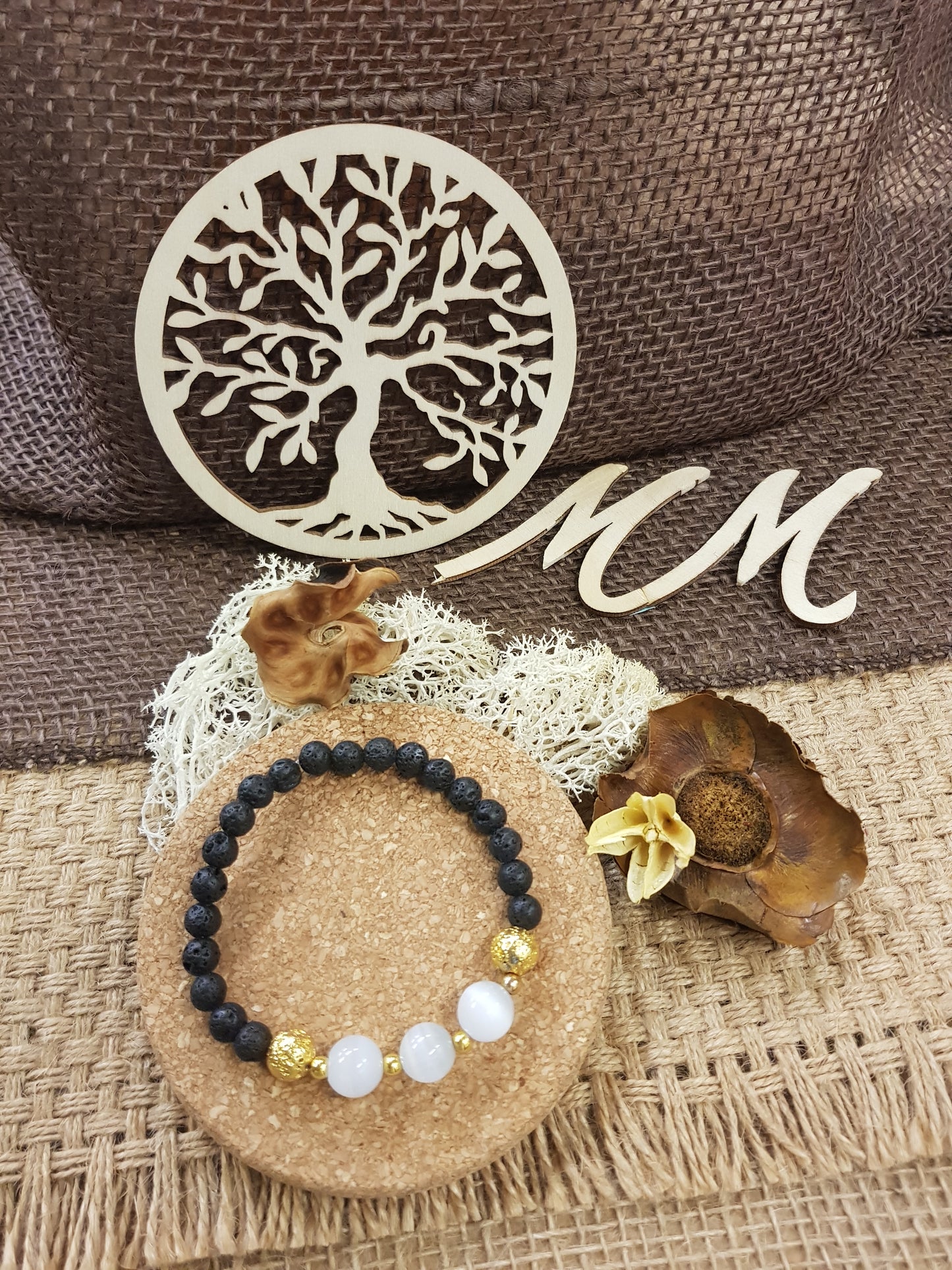 April Birthstone Bracelet - Selenite