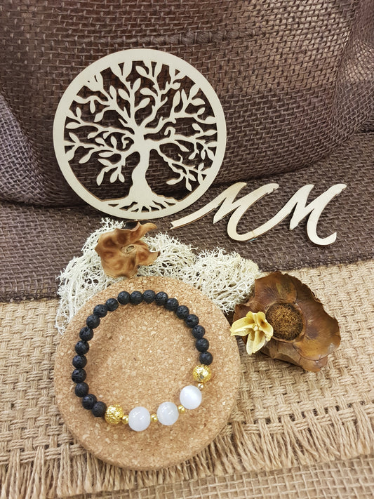 April Birthstone Bracelet - Selenite