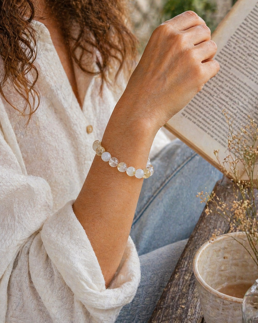 Bracelet Citrine Naturelle - Clarté, Confiance