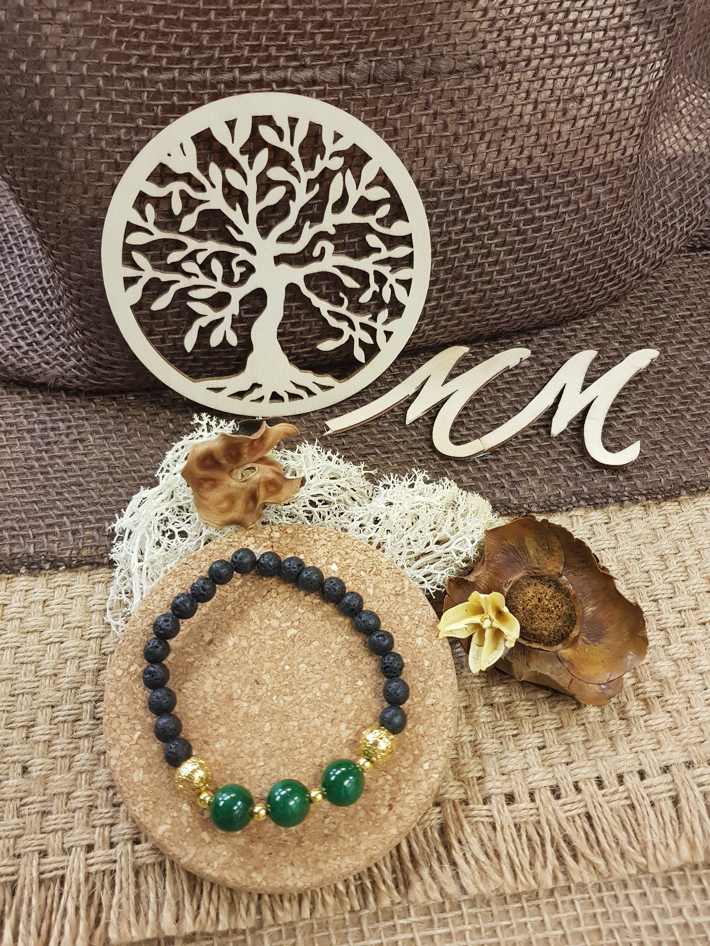 Bracelet de Naissance de Mai - l'Emeraude