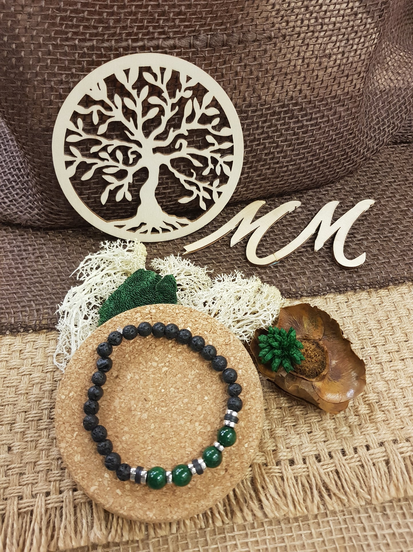 Bracelet de Naissance de Mai - l'Emeraude