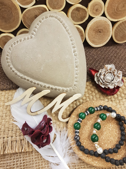 Bracelets Duo "Eveil & Epanouissement" - Emeraude