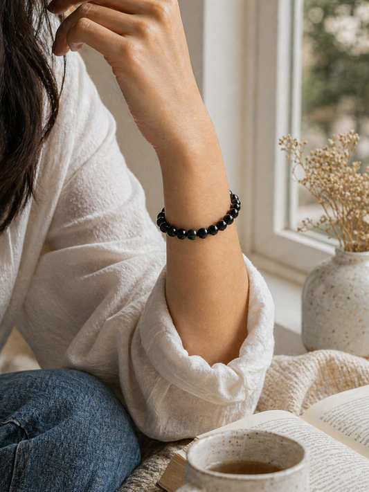 Bracelet Obsidienne Naturelle - Protection, Vérité
