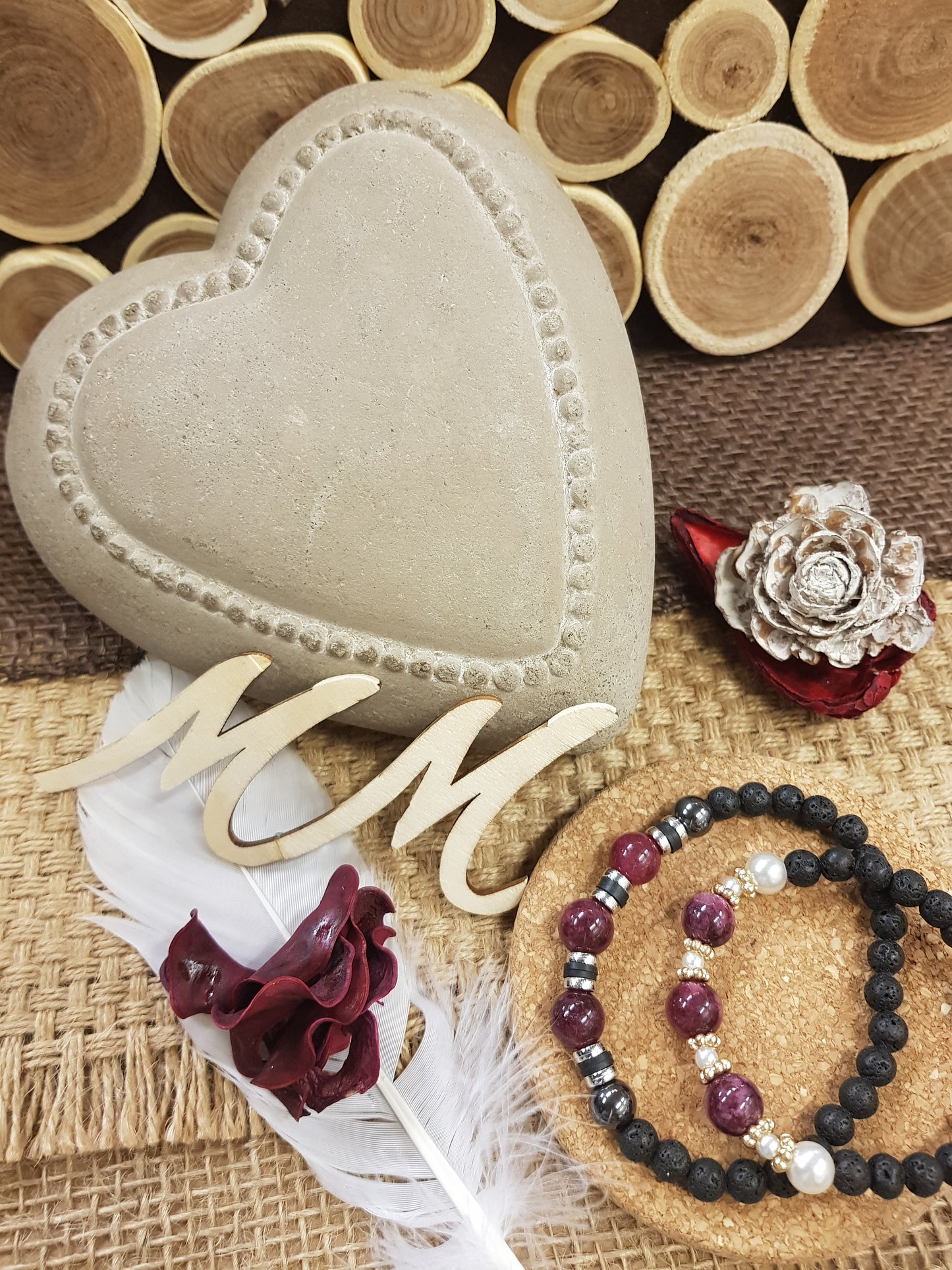 "Oath of Fire" Duo Bracelets - Garnet