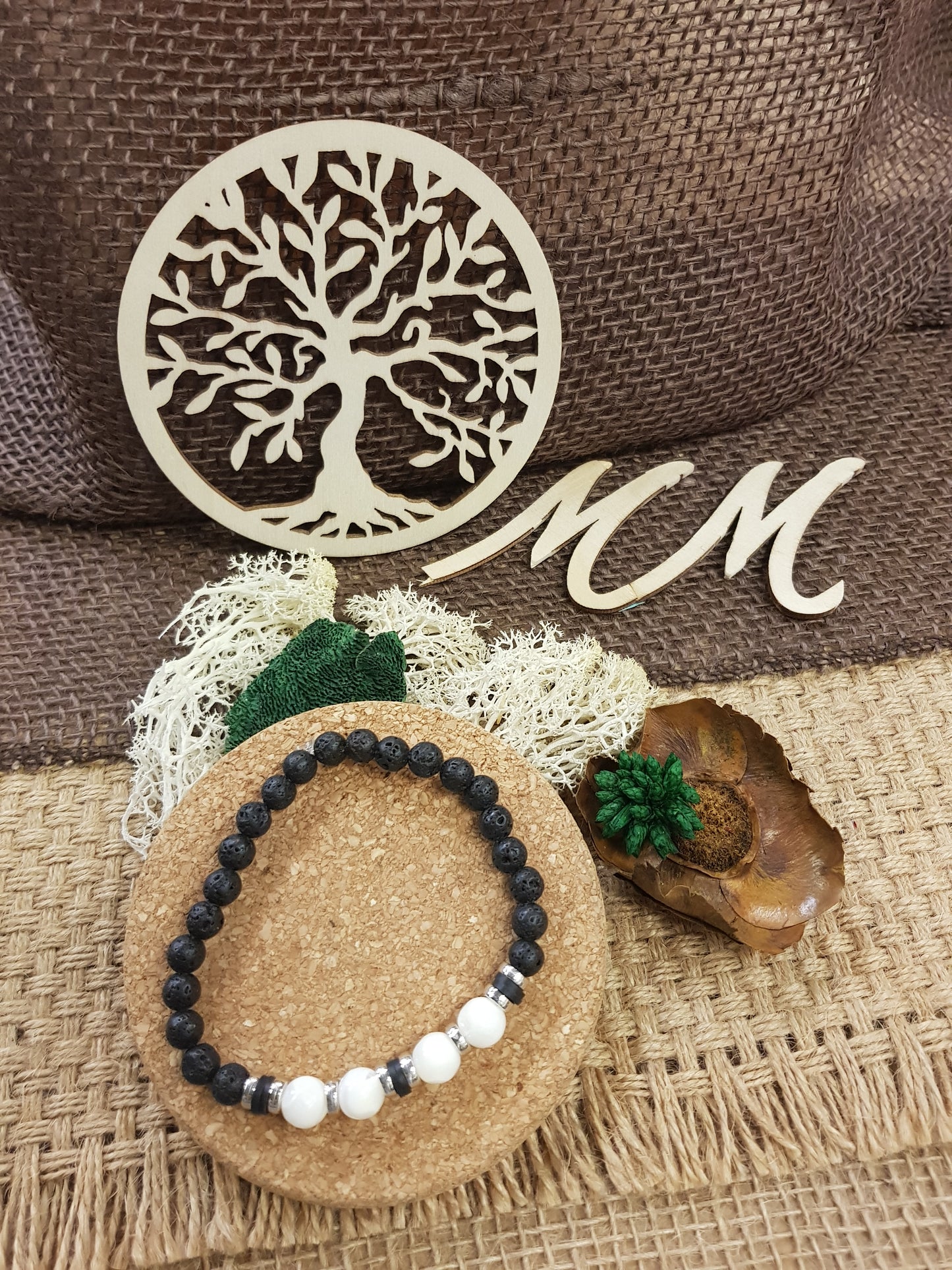 Bracelet de Naissance Juin - Perle de Coquillage Nacrée
