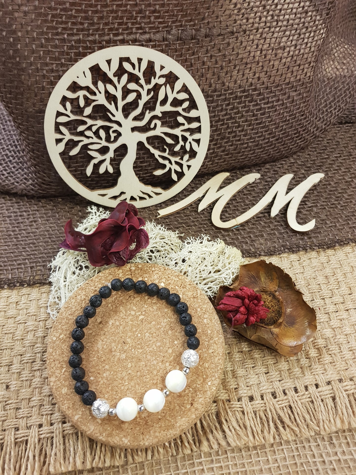 Bracelet de Naissance Juin - Perle de Coquillage Nacrée