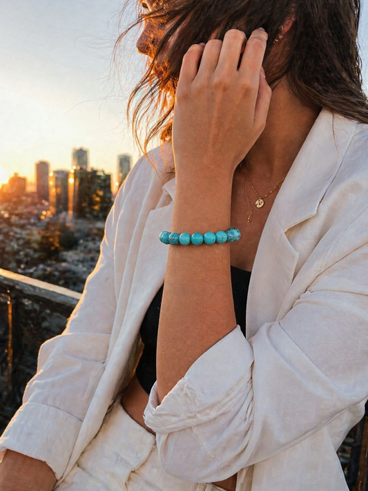 Bracelet Turquoise Naturelle - Protection, Equilibre