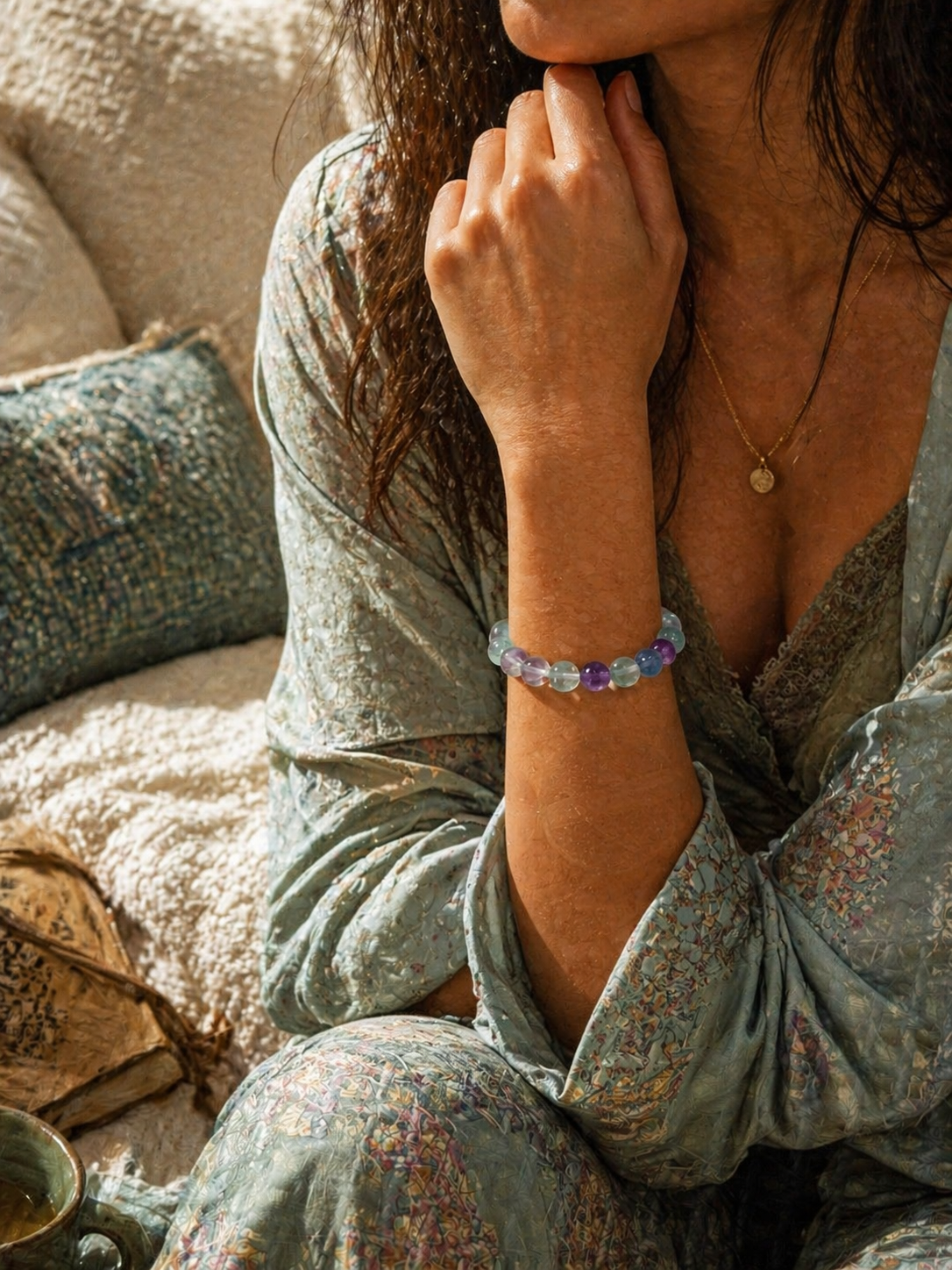 Bracelet Fluorite Naturelle - Clarté, Harmonie