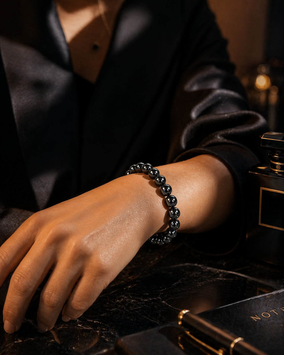 Bracelet Hématite Naturelle - Ancrage, Stabilité